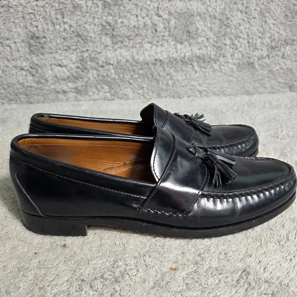 Allen Edmonds Stowe Black Leather‎ Tassel Loafers Mens 10 D Goodyear Welted USA